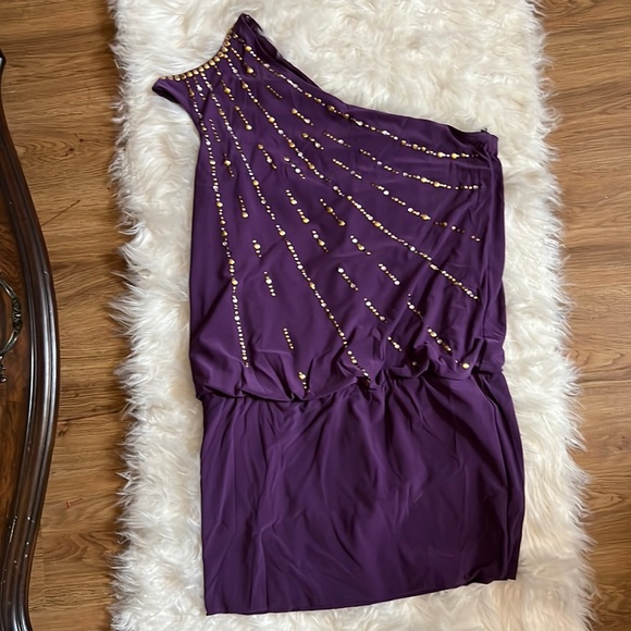 B Smart Dresses & Skirts - Cold One Shoulder Studded Party Dress